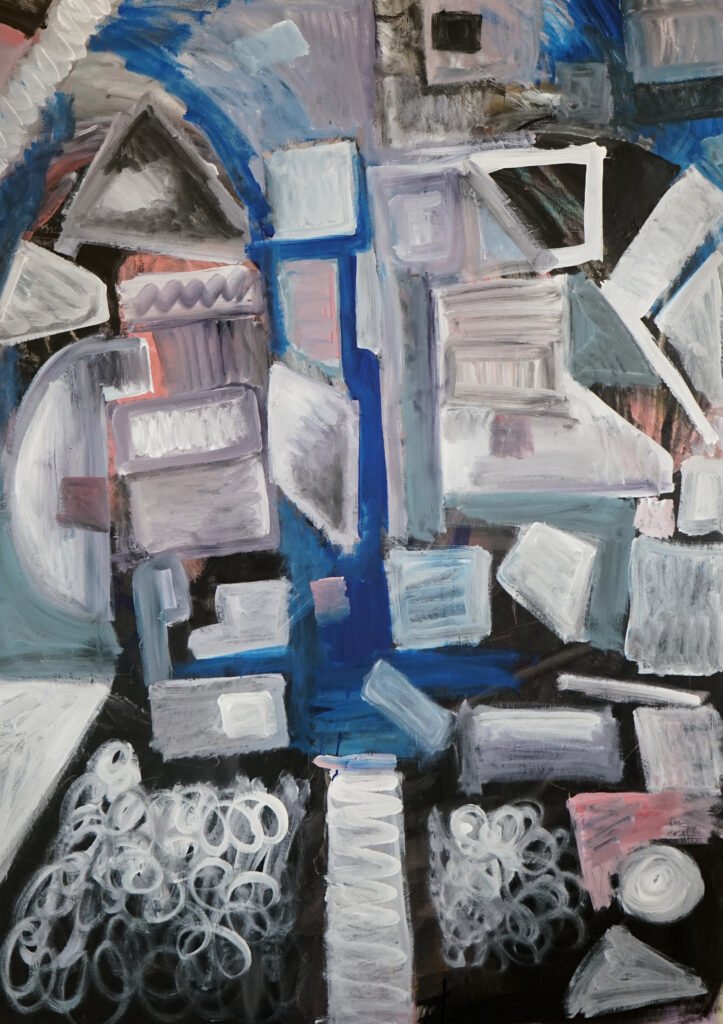 volo notturno su roma 160x110cm 2023